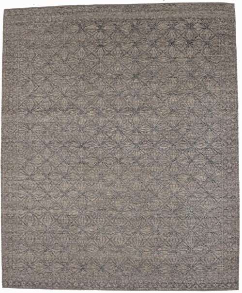 Beige Geometric 8X10 Modern Oriental Rug