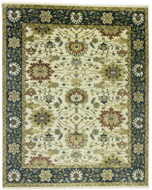 Cream Floral Osh Chobi 8X10 Peshawar Oriental Rug