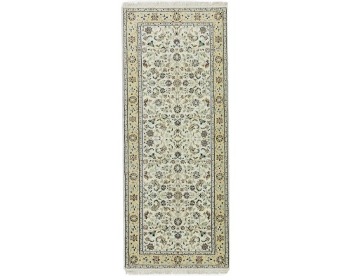 Cream Floral 3X7 Indo-Nain Oriental Rug
