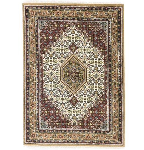 Cream Floral Tribal 6X8 Indo-Bidjar Oriental Rug