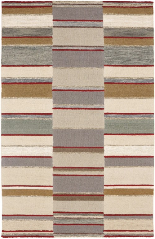 Multicolored Stripes 5X8 Hand-Tufted Modern Rug