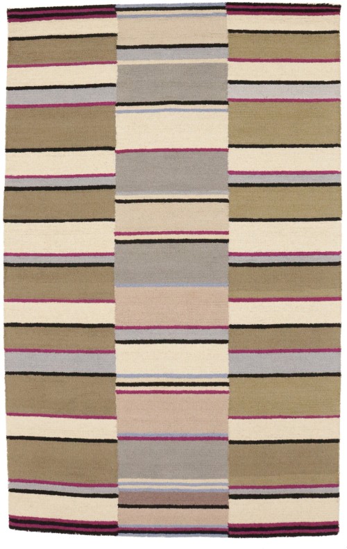 Multicolored Stripes 5X8 Hand-Tufted Modern Rug