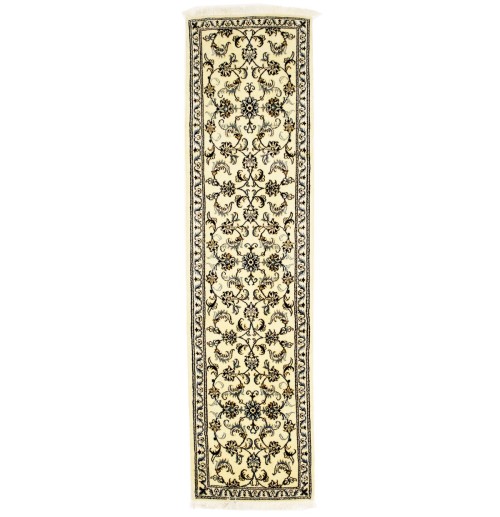 Cream Classic 3X10 Nain Kashmar Persian Runner Rug
