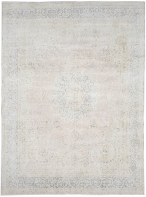 Antique Muted Floral 9'5X12'6 Distressed Vintage Oriental Rug