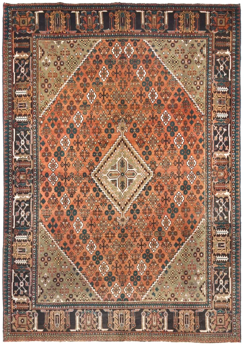 Semi Antique Muted Tribal 8X11 Joshaghan Persian Rug