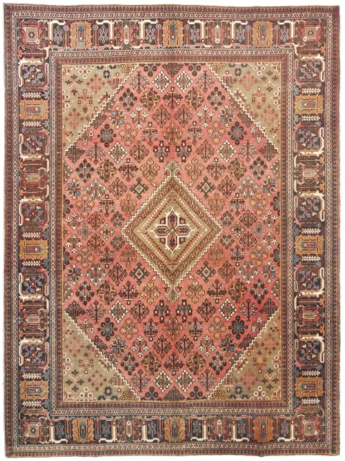 Semi Antique Muted Rusty Pink Tribal 8x11 Joshaghan Persian Rug