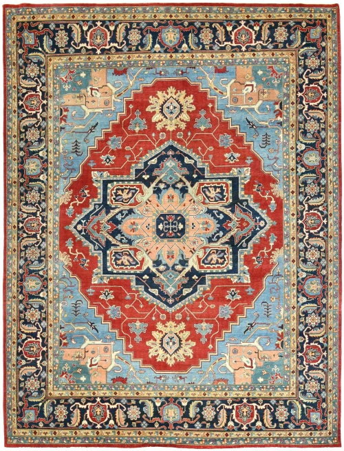 Red Geometric 12X16  Serapi Oriental Rug