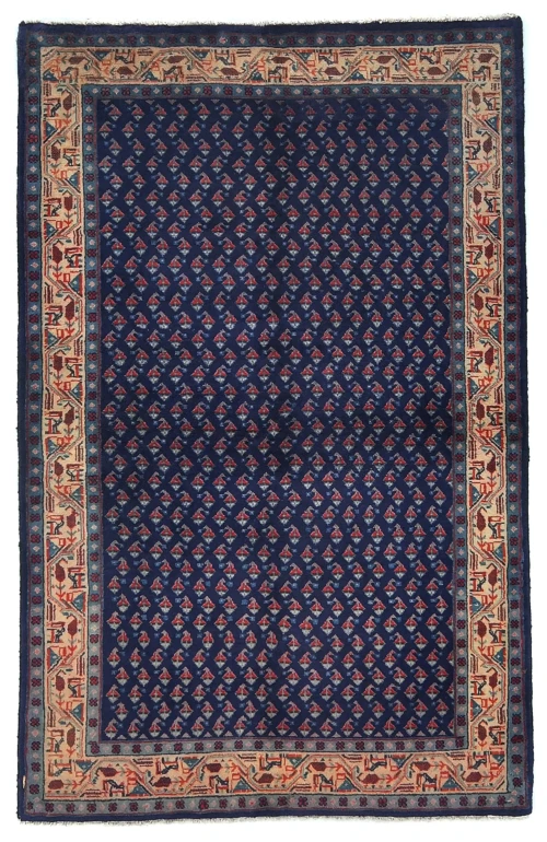 Vintage Purple-navy Tribal 3X5 Botemir Persian Rug