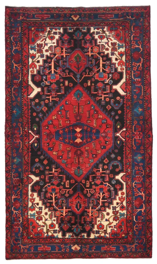 Vintage Tribal Plum 5'4X9'6 Nahavand Persian Rug