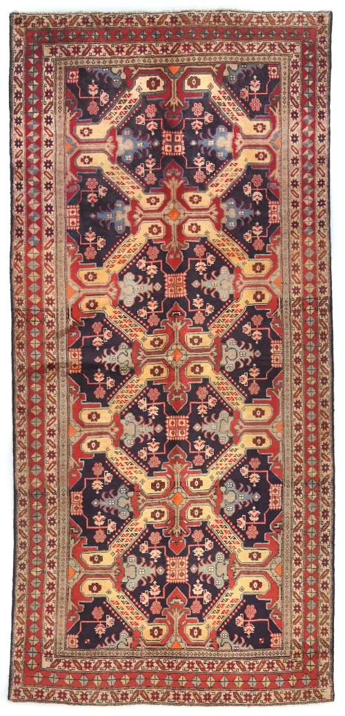 Vintage Cream Tribal 5X10 Meshkin Persian Runner Rug