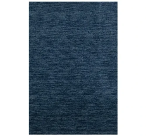 Steel Blue Solid Gabbeh Modern Rug in All Size