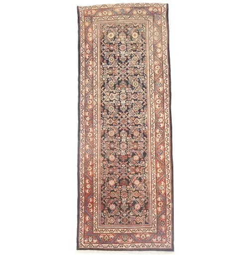 Vintage Floral 3'4X10'0 Mahal Persian Runner Rug