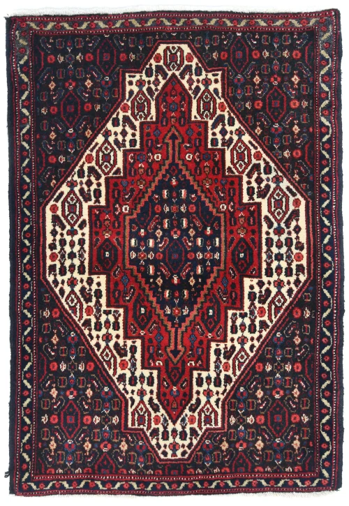 Vintage Red Geometric 2'5X3'4 Bidjar Persian Rug